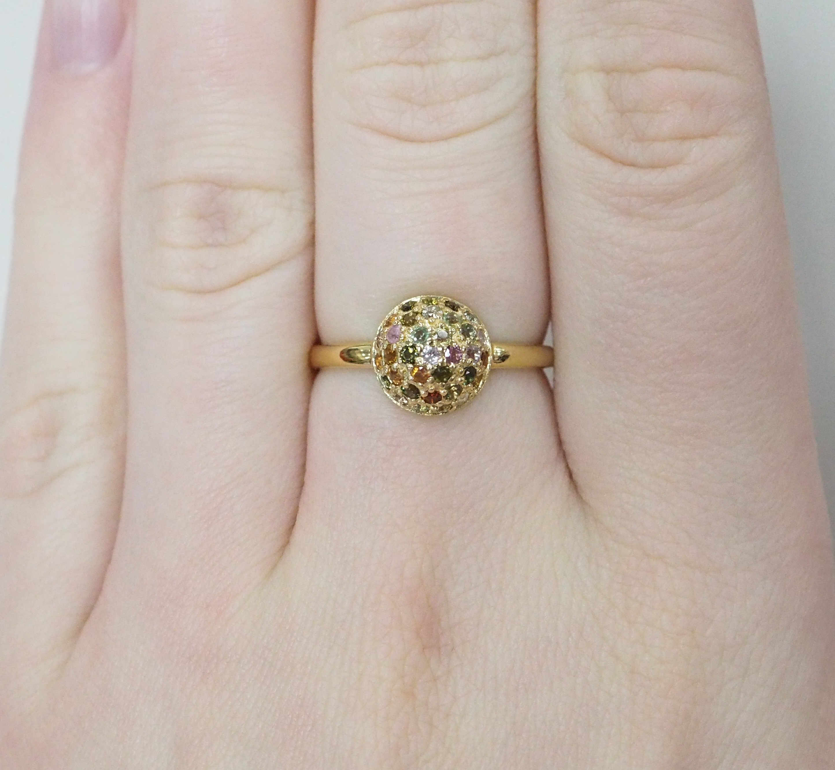 Серебряное кольцо с турмалинами